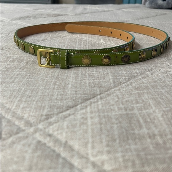 Coach Accessories - Coach Olive Belt with Brass Details